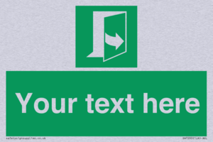 Custom sign safe condition door opens pulling left hand side